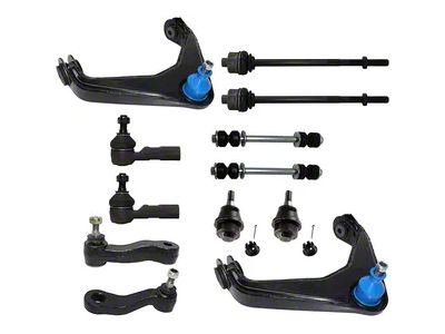 Front Upper Control Arms with Ball Joints, Idler Arm, 3-Groove Pitman Arm, Tie Rods and Sway Bar Links (07-10 Sierra 2500 HD w/o Rack and Pinion Steering)