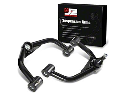 Front Upper Control Arms for 2 to 4-Inch Lift; Black (11-19 Sierra 2500 HD)