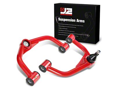 Front Upper Control Arms for 2 to 4-Inch Lift; Red (11-19 Sierra 2500 HD)