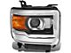 OE Style Projector Headlight; Black Housing; Clear Lens; Passenger Side (15-19 Sierra 2500 HD w/ Factory Halogen Non-LED DRL Headlights)