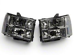 Factory Style Headlights; Chrome Housing; Clear Lens (07-14 Sierra 2500 HD)