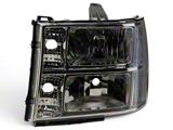 Factory Style Headlights; Chrome Housing; Clear Lens (07-14 Sierra 2500 HD)