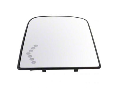Heated Turn Signal Towing Mirror Glass; Driver Side (07-14 Sierra 2500 HD)