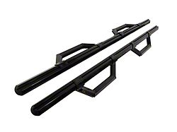 Hex Series Side Step Bars without Mounting Brackets; Gloss Black (15-23 Sierra 2500 HD Crew Cab)