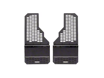 Putco Hex Mud Skins; High-Density Polyethylene; Front (20-25 Sierra 2500 HD)