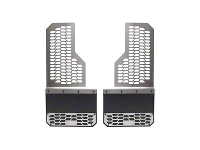 Putco Hex Mud Skins; Brushed; Front (20-25 Sierra 2500 HD)