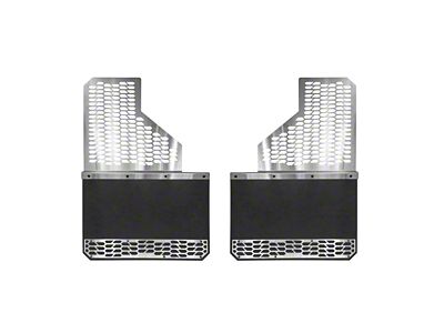Putco Hex Mud Skins; Brushed; Rear (20-25 Sierra 2500 HD DRW)