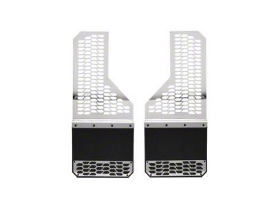 Putco Hex Mud Skins; Polished; Front (20-25 Sierra 2500 HD)