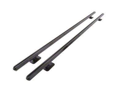 Hex Side Rails; Gloss Black (15-19 Sierra 2500 HD w/ 8-Foot Long Box)