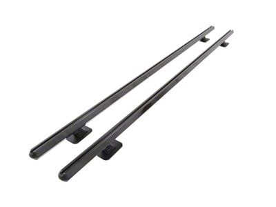 Hex Side Rails; Gloss Black (15-24 Sierra 2500 HD w/ 8-Foot Long Box)