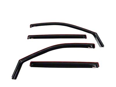 In-Channel Window Deflectors; Front and Rear; Smoke (20-24 Sierra 2500 HD Crew Cab)