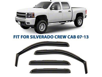 in-Channel Window Deflectors (07-14 Sierra 2500 HD Crew Cab)