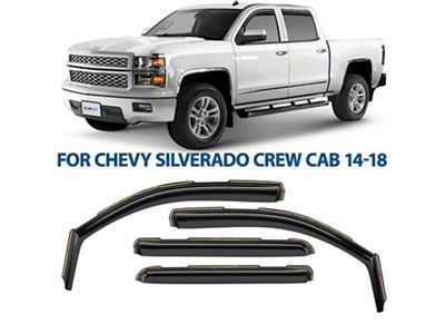 in-Channel Window Deflectors (14-19 Sierra 2500 HD Crew Cab)