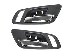 Interior Door Handles; Front; Chrome and Black (07-14 Sierra 2500 HD)