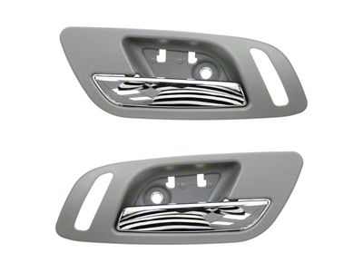 Interior Door Handles; Front; Chrome and Dark Gray (07-14 Sierra 2500 HD)