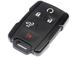 Keyless Entry Remote; 5-Button (20-25 Sierra 2500 HD w/ Remote Start & Power Gate Assist w/o Passive Entry)