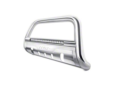 LED Bull Bar; Polished (20-24 Sierra 2500 HD)