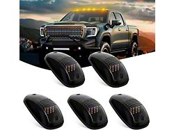 LED Cab Roof Clearance Lighting; Amber; Smoked Lens (Universal; Some Adaptation May Be Required)