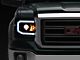 LED DRL Projector Headlights; Black Housing; Clear Lens (15-19 Sierra 2500 HD w/ Factory Halogen Headlights)