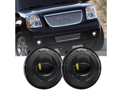 LED Fog Lights; Black Housing (15-19 Sierra 2500 HD)