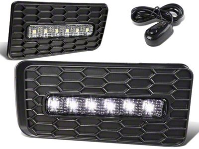 LED Fog Lights; Clear (07-14 Sierra 2500 HD)