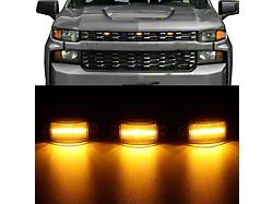 LED Grille Lights; Smoked (16-25 Sierra 2500 HD)