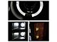 LED Halo Projector Headlights; All Black Housing; Clear Lens (07-14 Sierra 2500 HD)