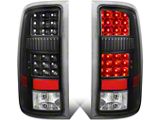 LED Tail Lights; Black Housing; Clear Lens (07-14 Sierra 2500 HD)