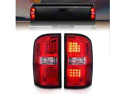 LED Tail Lights; Black Housing; Red Lens (15-19 Sierra 2500 HD)