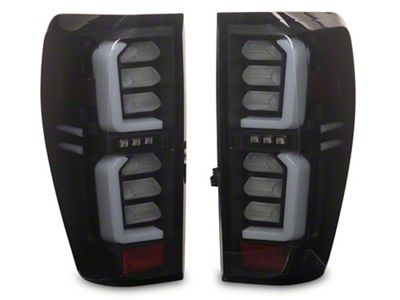 LED Tail Lights; Black Housing; Smoked Lens (20-23 Sierra 2500 HD w/ Factory LED Tail Lights)