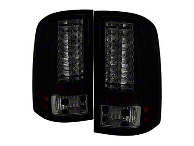 LED Tail Lights; Black Housing; Smoked Lens (07-14 Sierra 2500 HD)