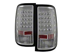 LED Tail Lights; Chrome Housing; Clear Lens (07-14 Sierra 2500 HD)