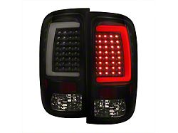 LED Tail Lights; Gloss Black Housing; Smoked Lens (07-14 Sierra 2500 HD)