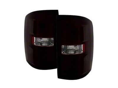 LED Tail Lights; Red Housing; Smoked Lens (15-19 Sierra 2500 HD w/ Factory Halogen Tail Lights)