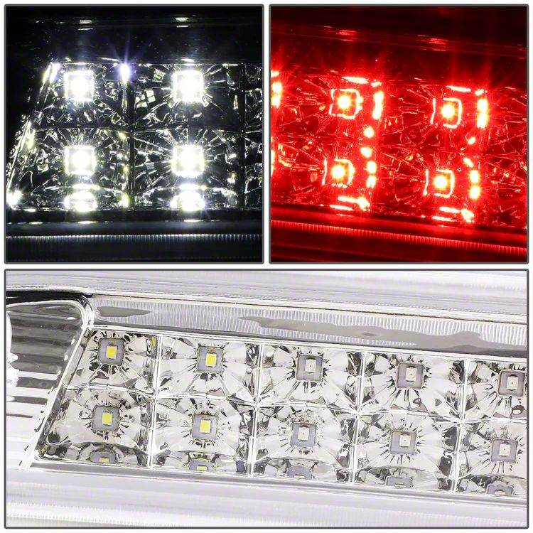 LED Third Brake Cargo Lamp For 2015-2019 Ford F-150 - Clear/Red Lens (Rear) 3 thumbnail image