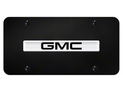 GMC License Plate; Chrome (Universal; Some Adaptation May Be Required)