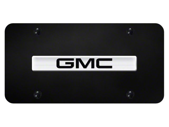 GMC License Plate; Chrome (Universal; Some Adaptation May Be Required)
