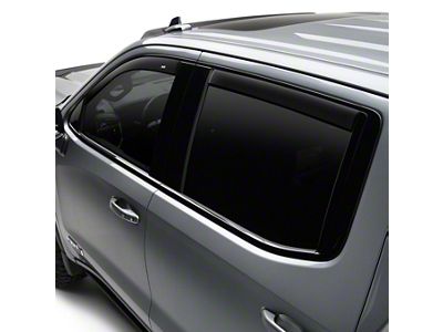Low Profile Ventvisor Window Deflectors; Front and Rear; Dark Smoke (20-23 Sierra 2500 HD Double Cab)