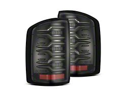 AlphaRex LUXX-Series LED Tail Lights; Alpha Black Housing; Smoked Lens (15-19 Sierra 2500 HD w/ Factory Halogen Tail Lights)