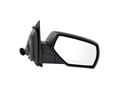 Manual Folding Mirror with Temperature Sensor; Textured Black; Passenger Side (15-19 6.6L Duramax Sierra 2500 HD)