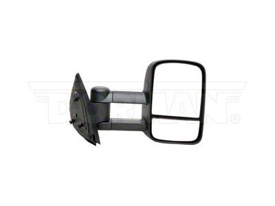 Manual Non-Heated Side Mirror; Passenger Side; Black (07-11 Sierra 2500 HD w/ Towing Package)
