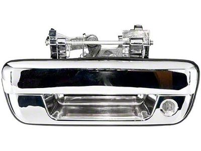 Manual Tailgate Lock Handle; Chrome (07-14 Sierra 2500 HD)