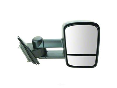Manual Towing Mirror; Textured Black; Passenger Side (15-19 Sierra 2500 HD)