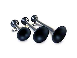 Model 730 Demon Triple Train Horn; Black (Universal; Some Adaptation May Be Required)