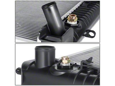 OE Style Aluminum Radiator with 3/8-Inch Quick Disconnect Fittings (01-02 8.1L Sierra 2500 HD w/ Automatic Transmission)