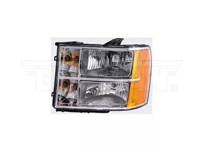 OE Style Headlight; Chrome Housing; Clear Lens; Driver Side (07-09 Sierra 2500 HD)