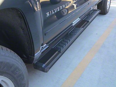 OE Style Running Boards; Black (07-19 Sierra 2500 HD Extended/Double Cab)