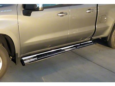 OE Style Running Boards; Polished (20-24 Sierra 2500 HD Double Cab)