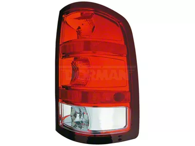 OE Style Tail Light; Chrome Housing; Red/Clear Lens; Passenger Side (07-14 Sierra 2500 HD, Excluding Denali)