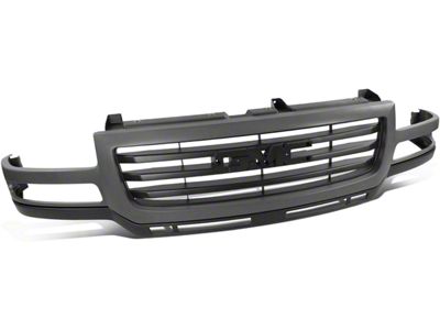 OE Style Upper Replacement Grille; Gray/Matte Black (03-06 Sierra 2500 HD)